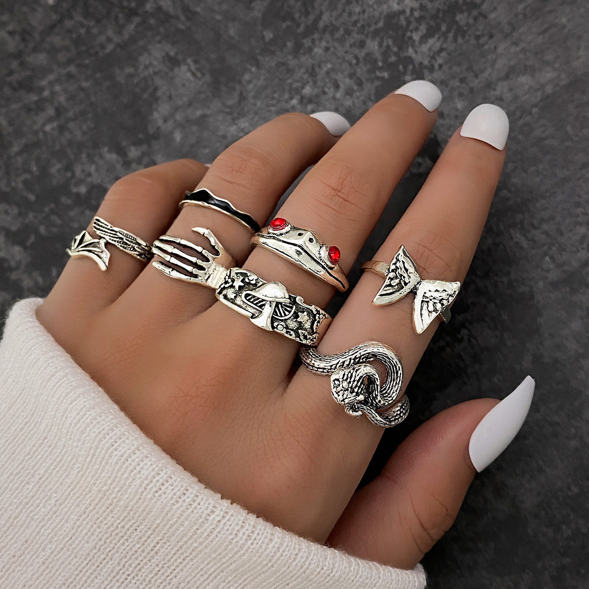 Ruby Eyes Frog Snake Skull Butterfly Bracelets