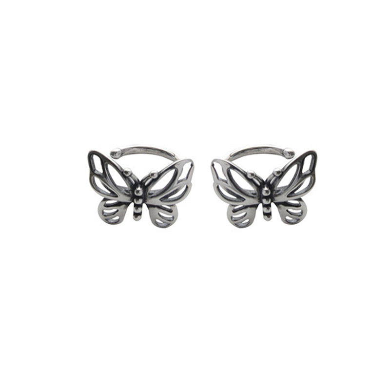 Butterfly Hollow Ear Clip Female Fashion Earrings