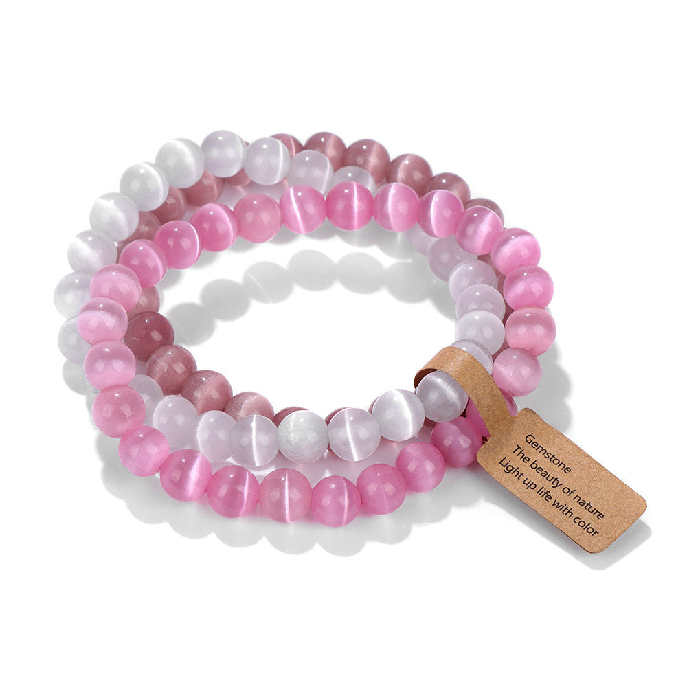 Bracelets de combinaison d'améthyste de perles de cristal de pierre naturelle pour femmes