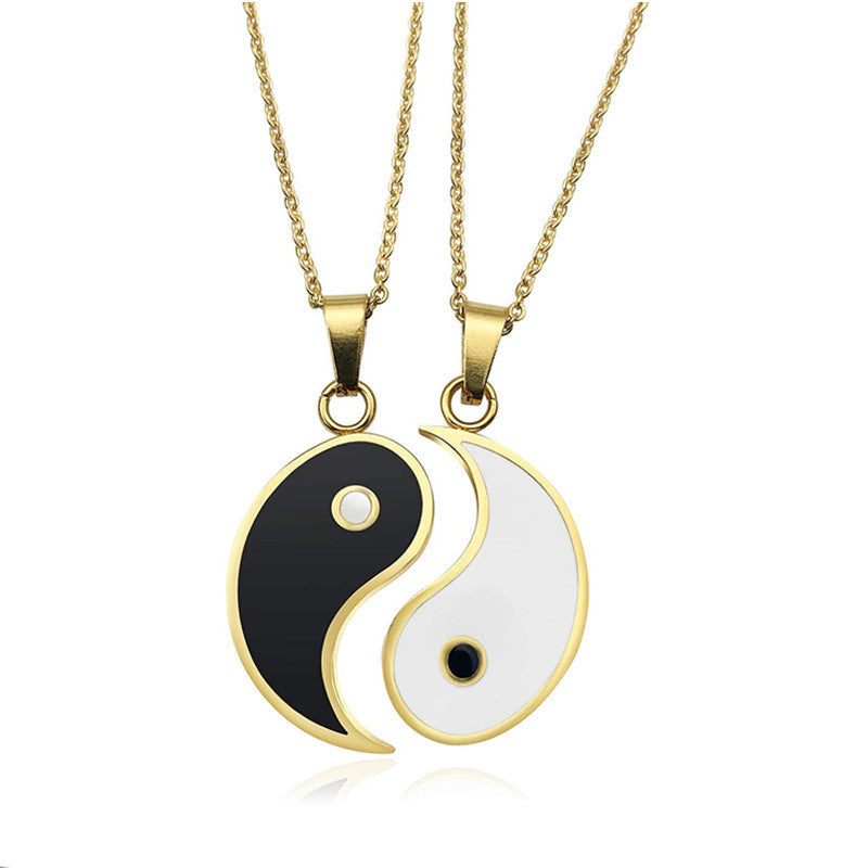 Bracelets de couture de pendentif Yin et Yang tissés en alliage