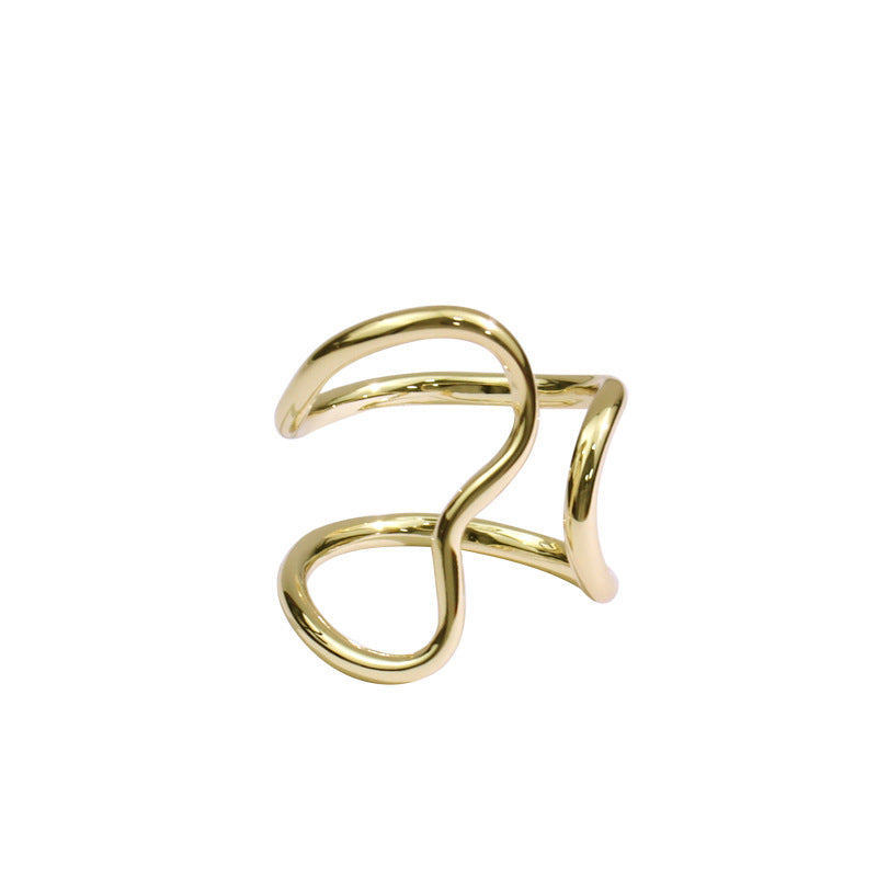 Interest Light Luxury Versatile Line Female Geometric Rings