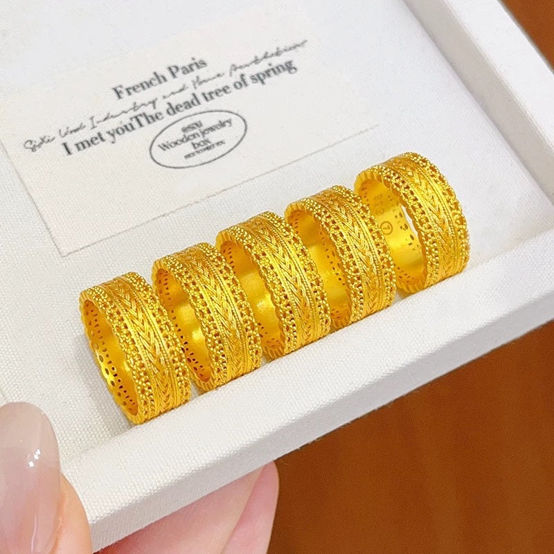 Wrap All-round Filigree Hollow Out Wheat Index Finger Gifts For Ring