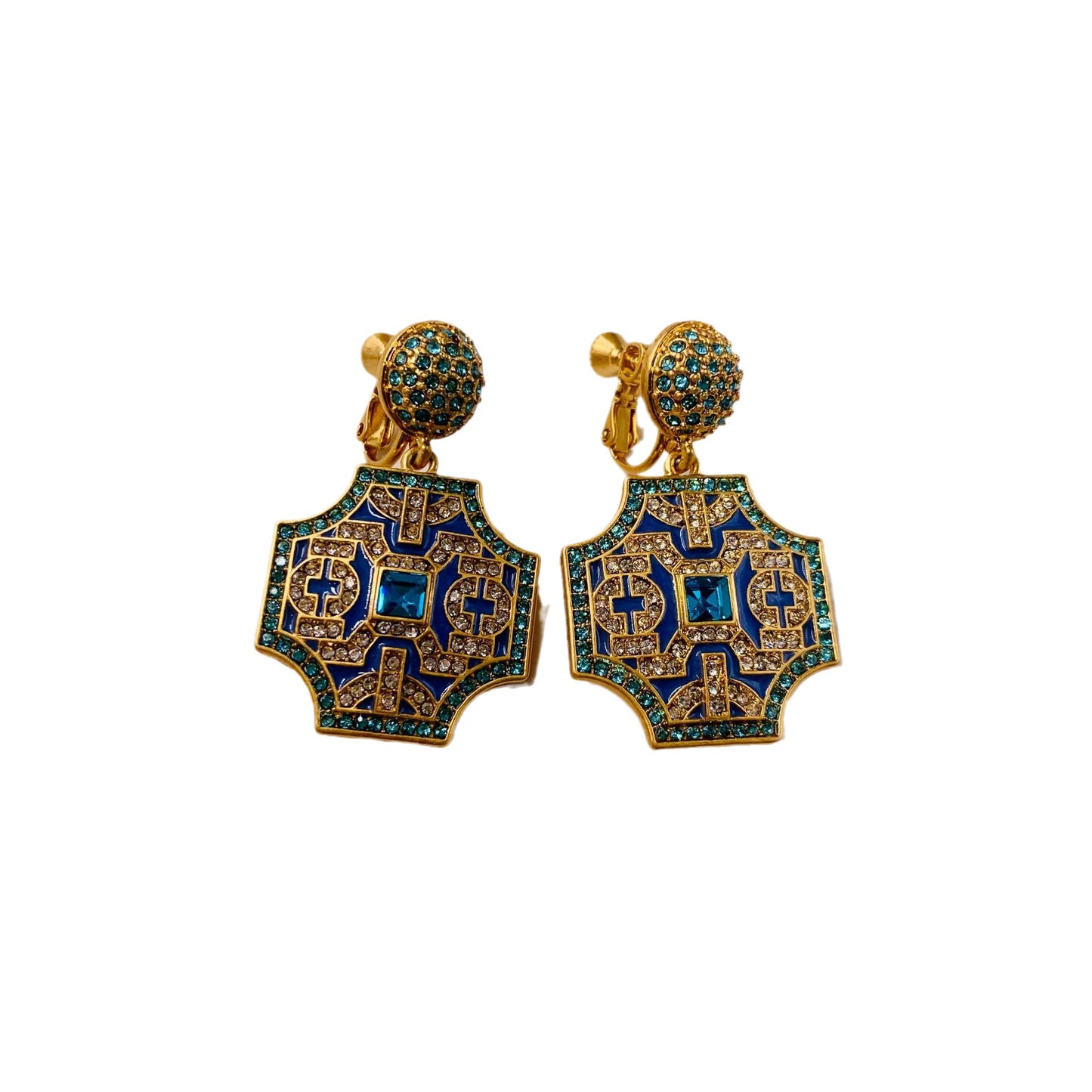 Western Retro Sier Needle Electroplated Real Earrings