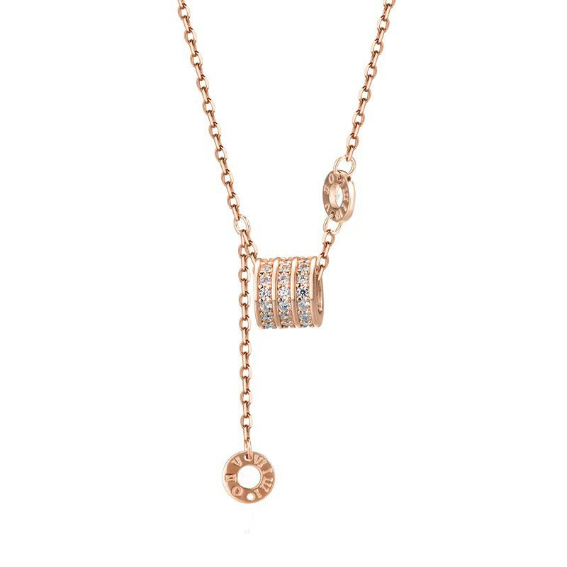 Source Small Waist Tassel Full Diamond Sterling Necklace