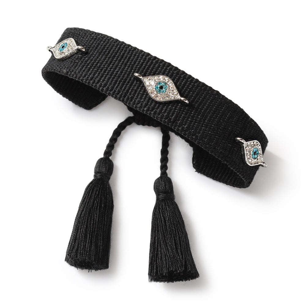 Woven Popular Blue Eyes Lucky Carrying Strap Ethnic Bracelets