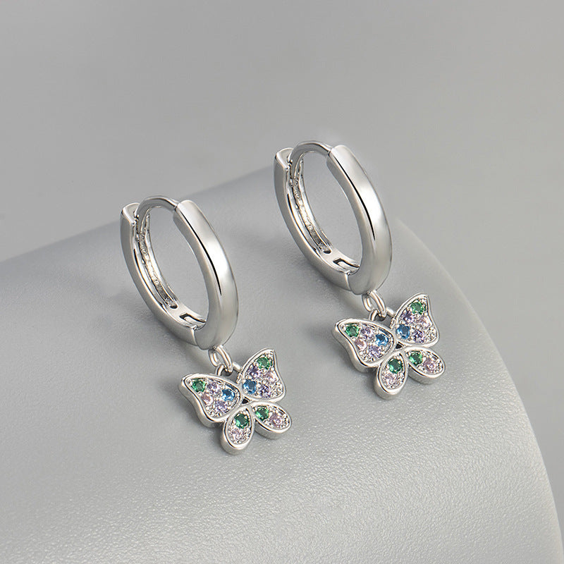 Women's Zircon Butterfly Clip Simple Light Luxury Daily Rings