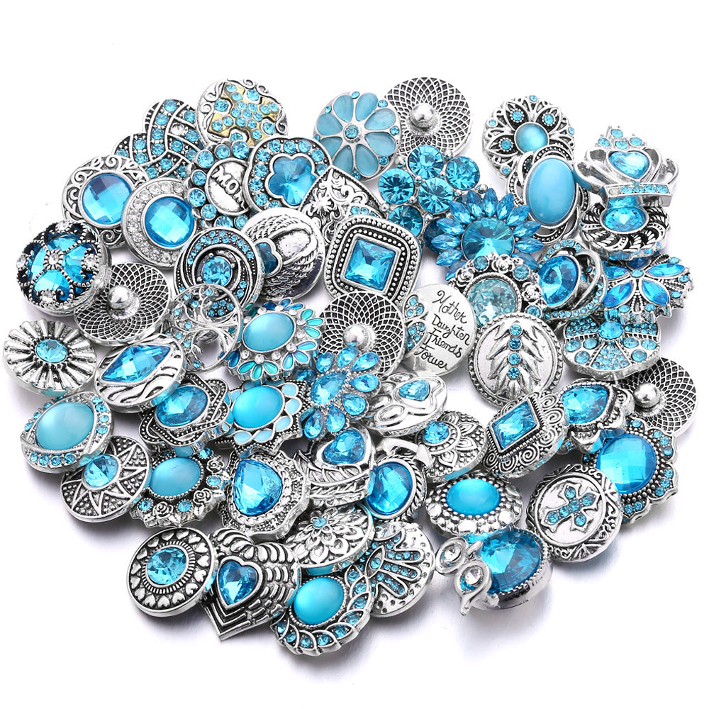 Versatile Solid Color Spot Drill Buttons Bracelets