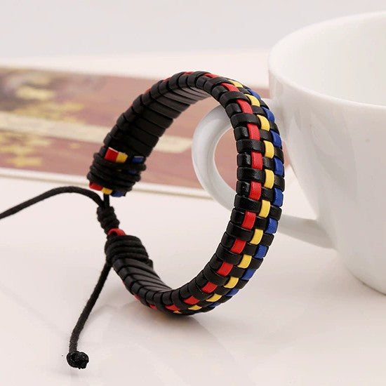 Woven Leather Unisex Fashion Personality Pull Bracelet