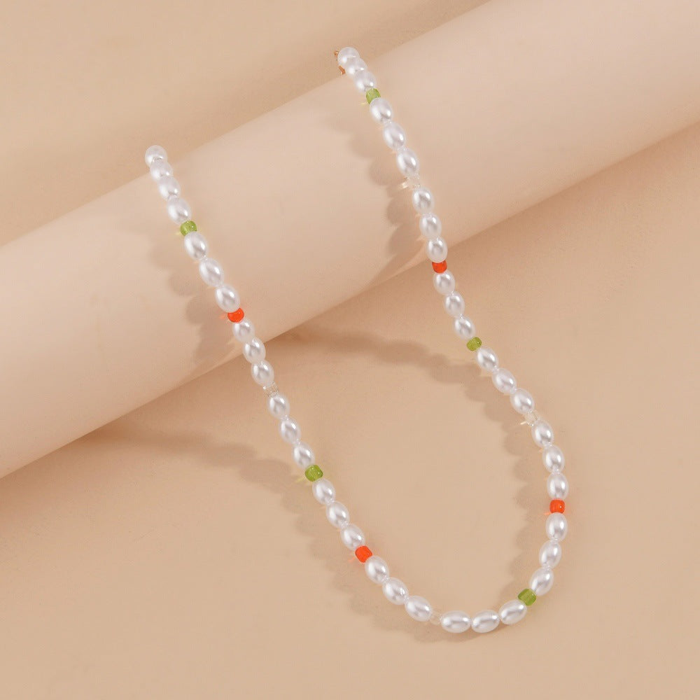 Women's Personalized Simple Pearl Mix And Match Bead Necklaces