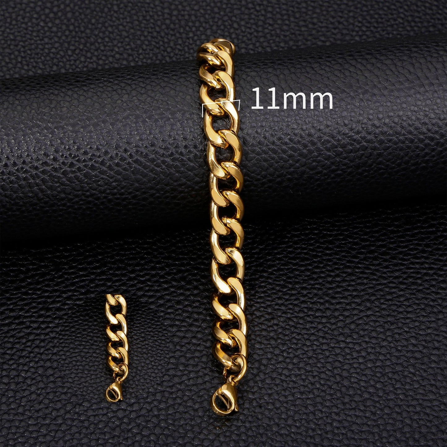 Classic Stainless Steel Gold Sier Black Bracelets