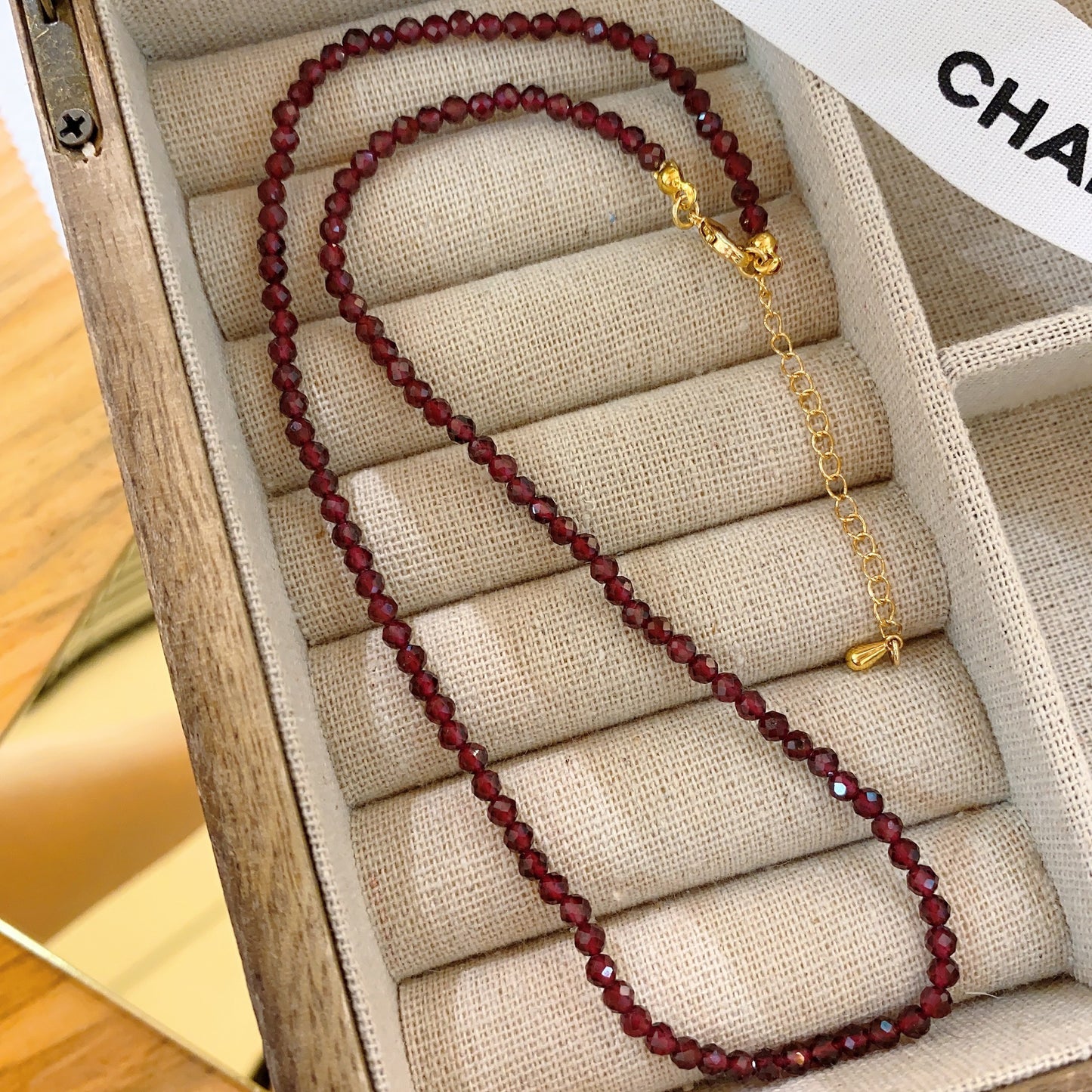 Women's Organic Ruby Red Beaded Accessories High-grade Temperament Necklaces