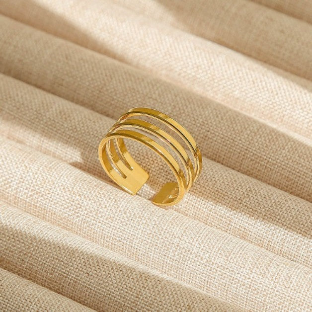 Women's & Men's Adjustable Titanium Steel Vintage Oil Pressure Stainless Rings