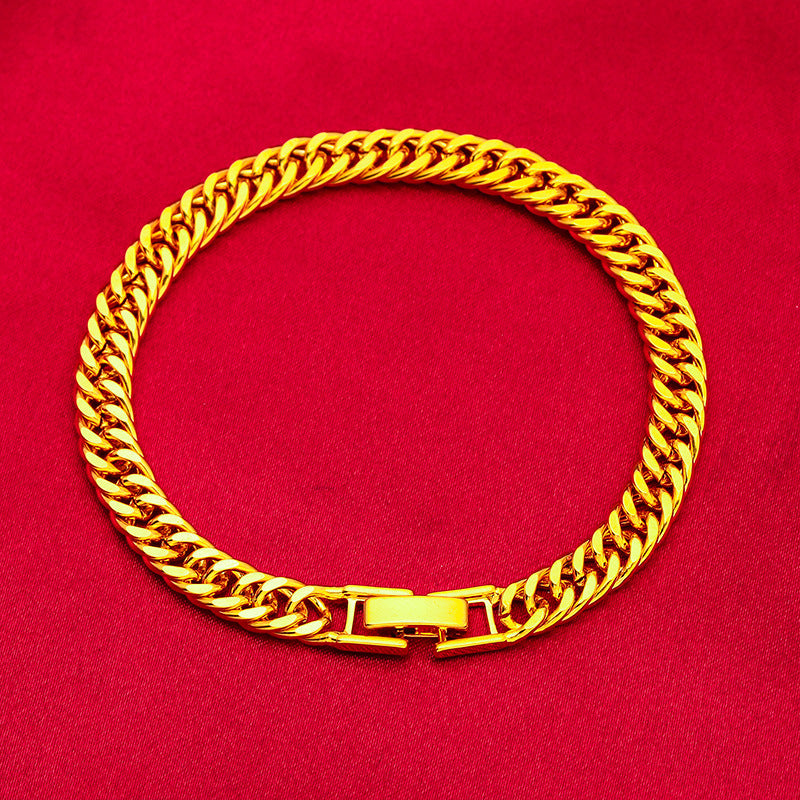 Placer Gold Jewelry Boss Armbänder für Herren mit Kupferbeschichtung