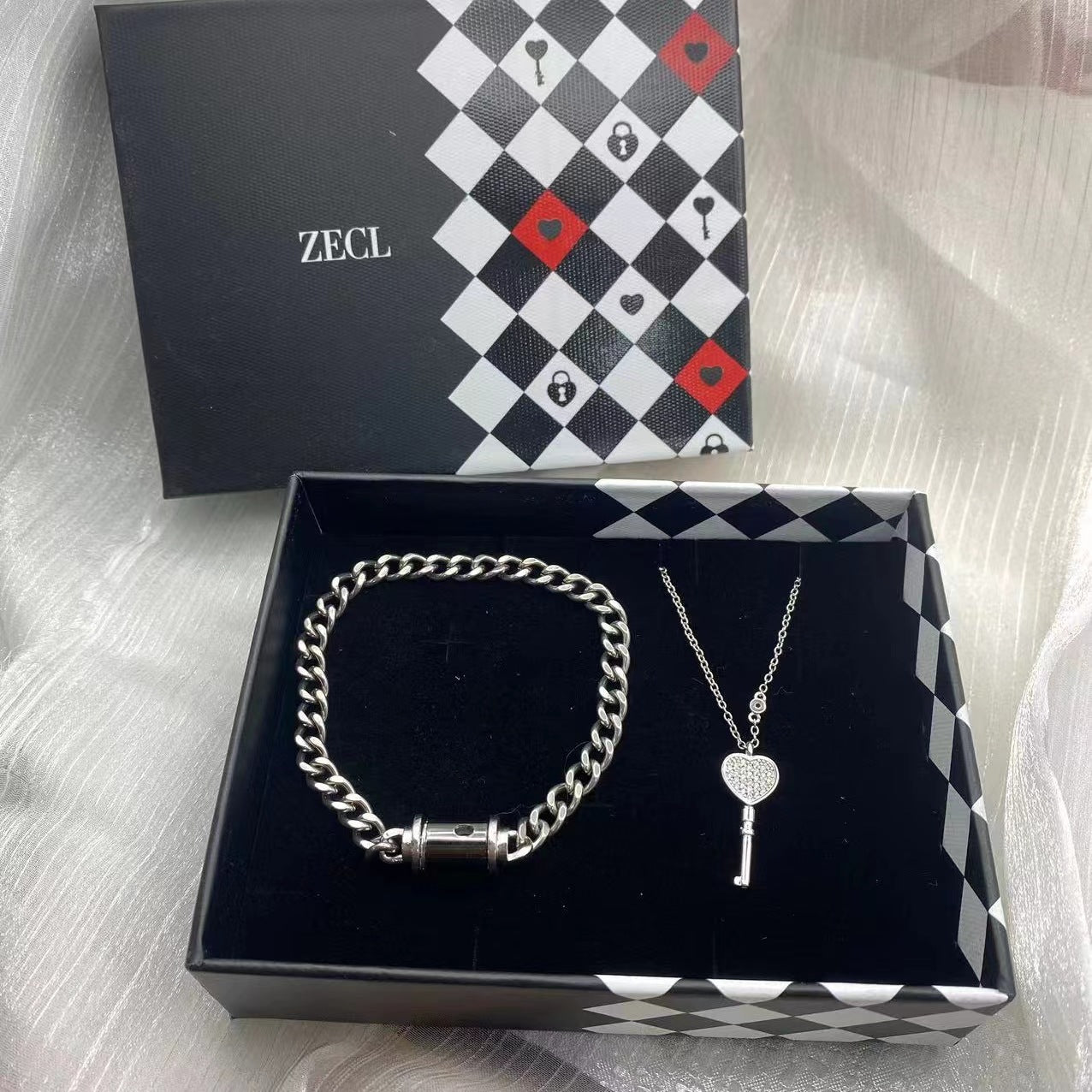 One Lock Love Little For Couple Boys Jewelry Set