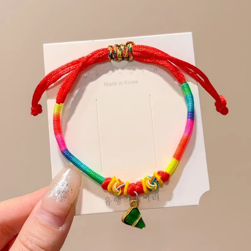 Children's Dragon Boat Festival Colorful Rope Small Hand-woven Line Carrying Strap Bracelet