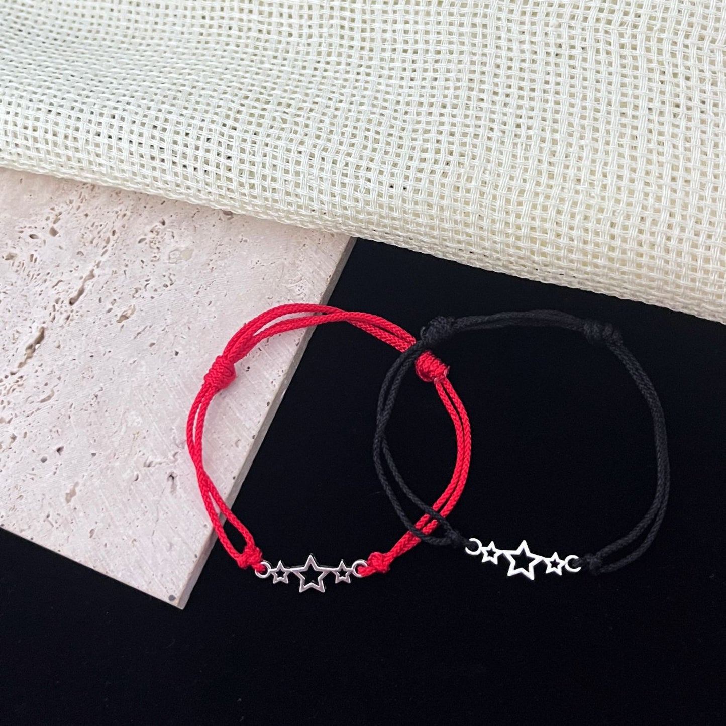 Women's & Men's Fashion Alloy Little Star Wax Rope Bracelet