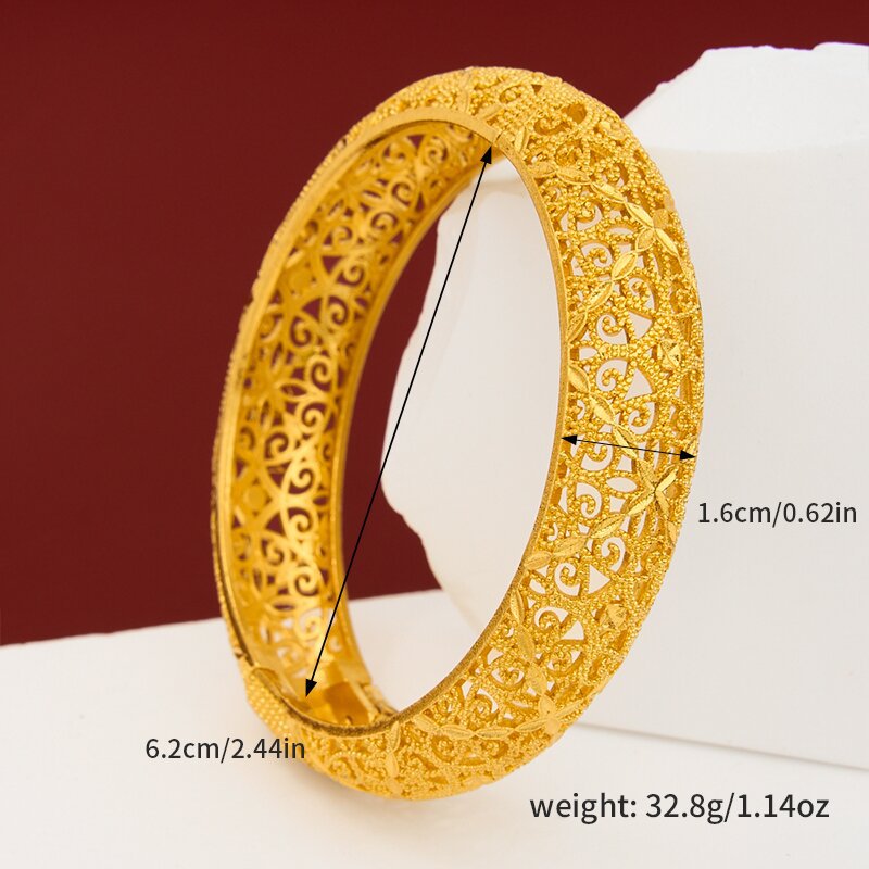 Women's Fashion Open Large Pattern Design Wedding Bracelet