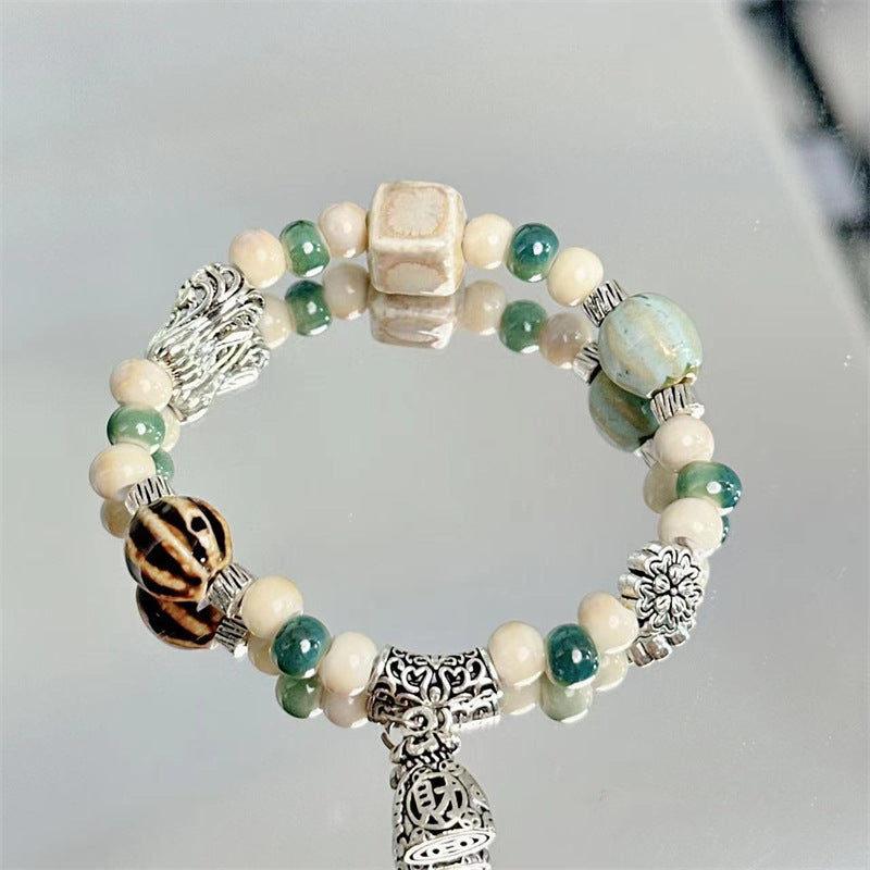 Chinese Style Single Circle Ceramic Female Bracelets