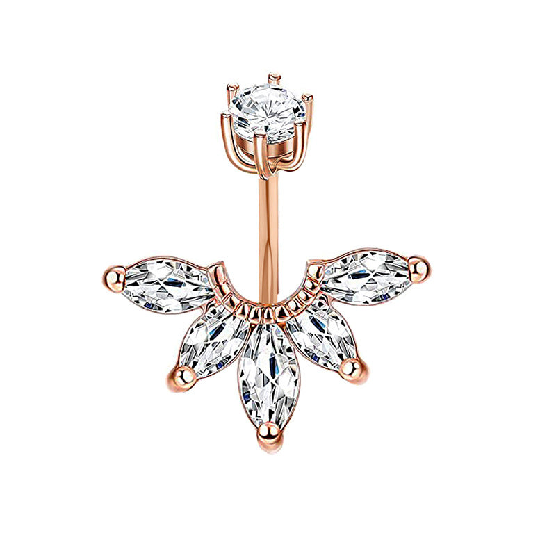 Zircon Navel Human Body Piercing Piece Rings