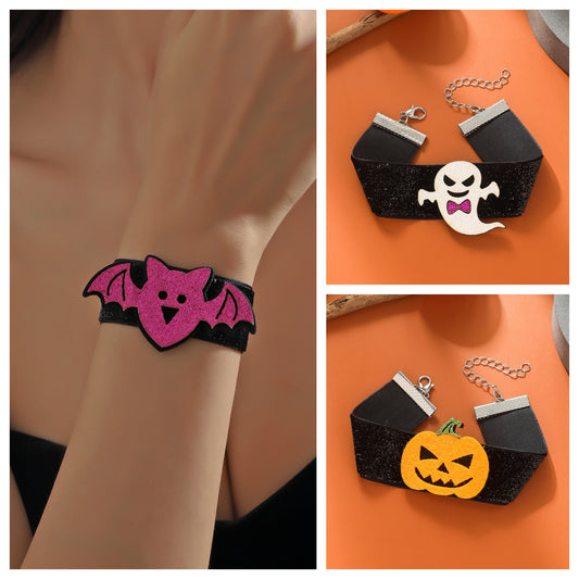 Creative Cartoon Cute Funny Pumpkin Bat Bracelets