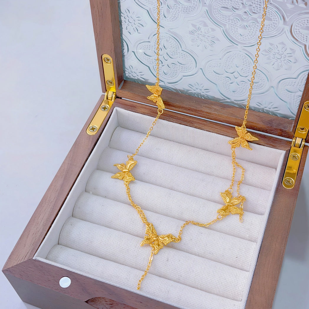 Ginkgo Leaf Variety Retro Affordable Luxury Fashion Design Necklace