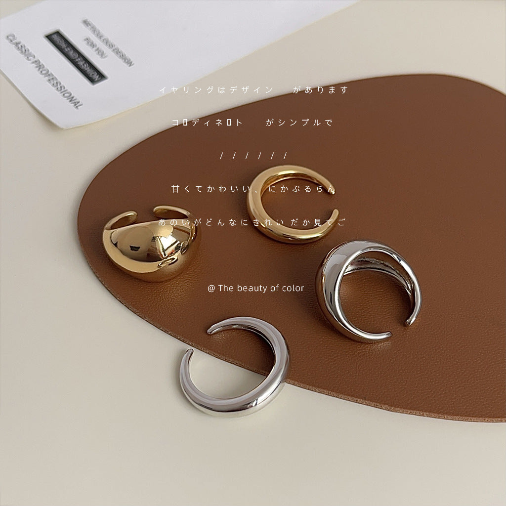 Cold Style Elegant Glossy Electroplated Open Rings