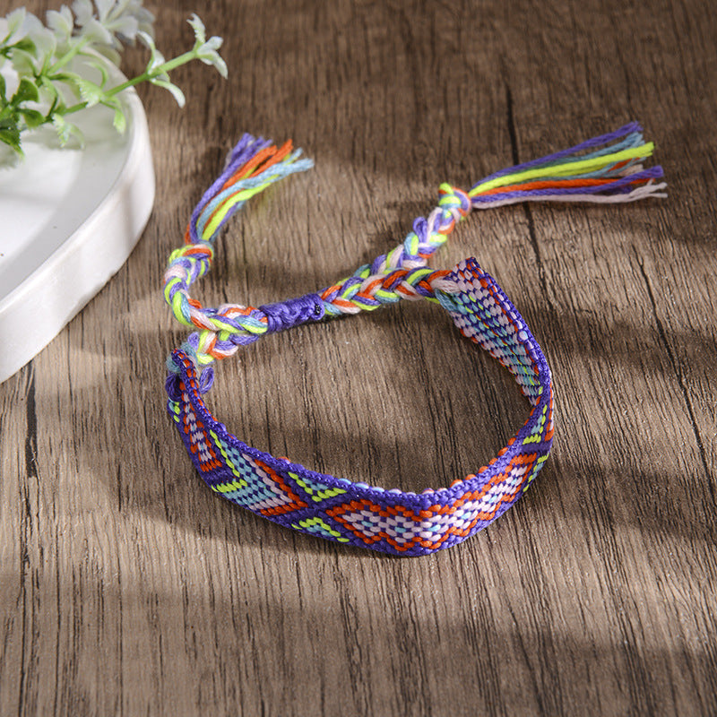 Women's Style Handmade Embroidery Tassel Woven For Bracelets