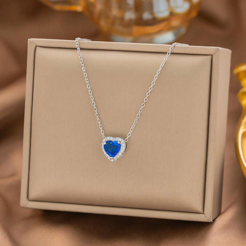 Micro Inlaid Zircon Love Three-piece Female Affordable Luxury Jewelry Set