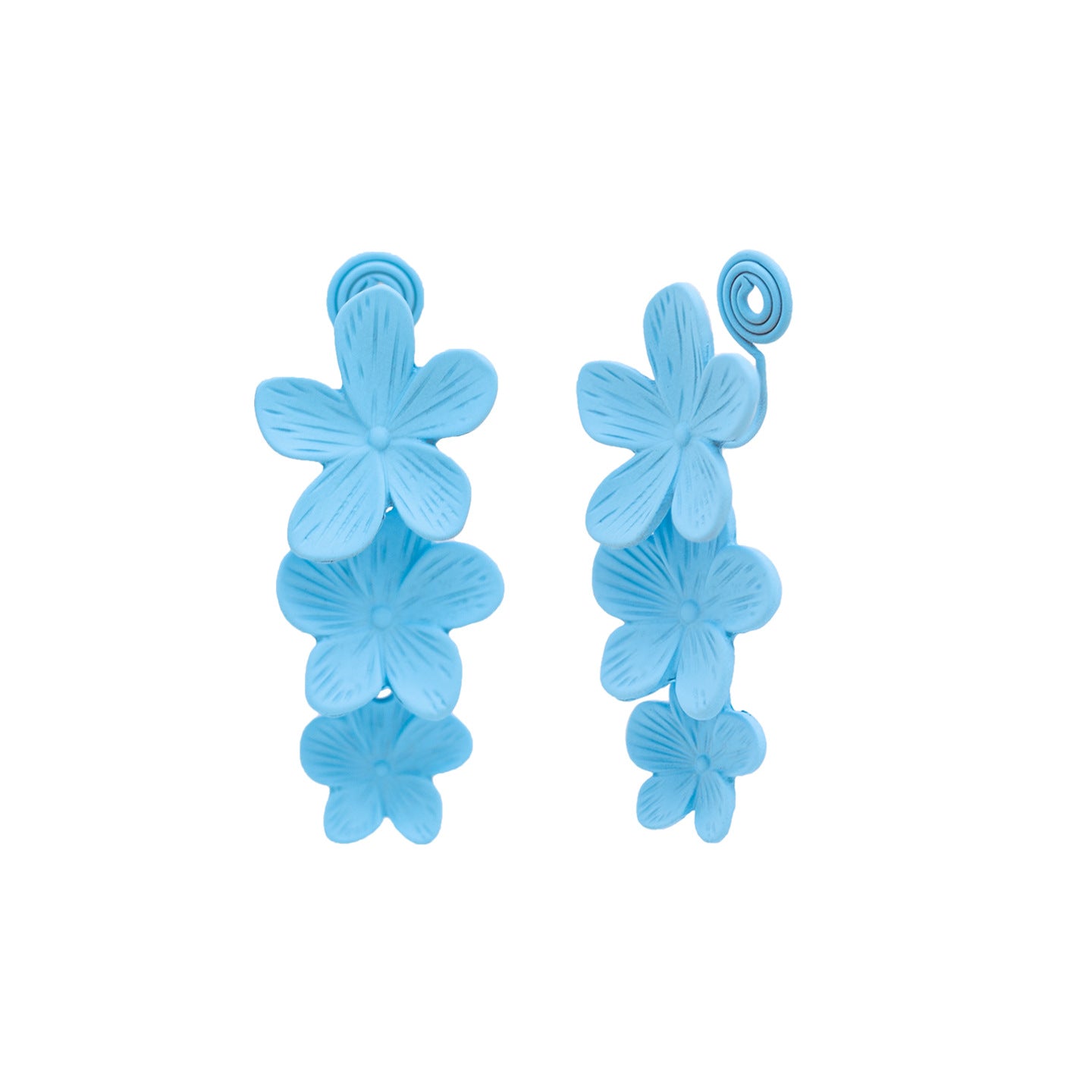 Coil Korean Style Mori Light Blue Small Pattern Eardrops Fresh Earrings