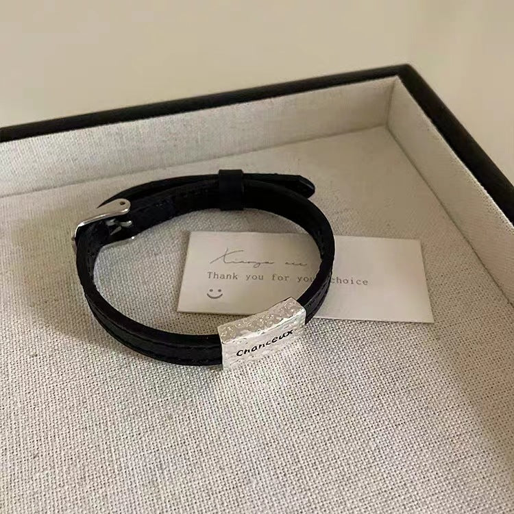 Bracelets quotidiens en cuir avec lettres pour femmes, Design de haute qualité, à la mode