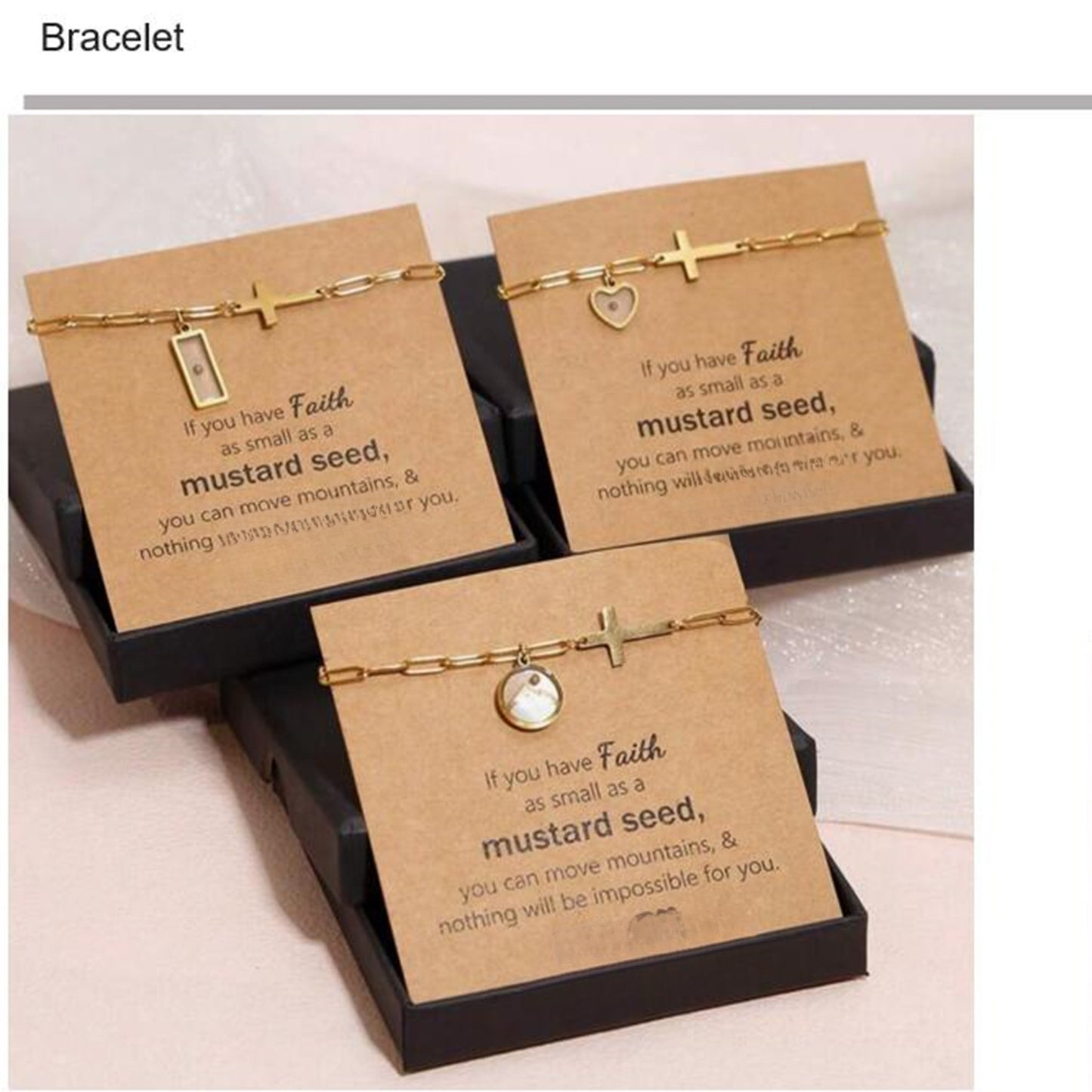 Women's & Men's Gold Vegetable Seed Stainless Steel Gold-plated Easter Gift Bracelet