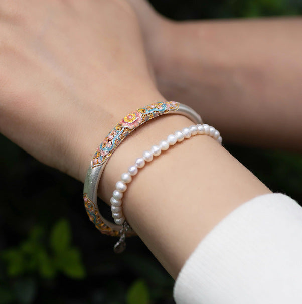 Begonia Curly Pattern Female Chinese Style Bracelet