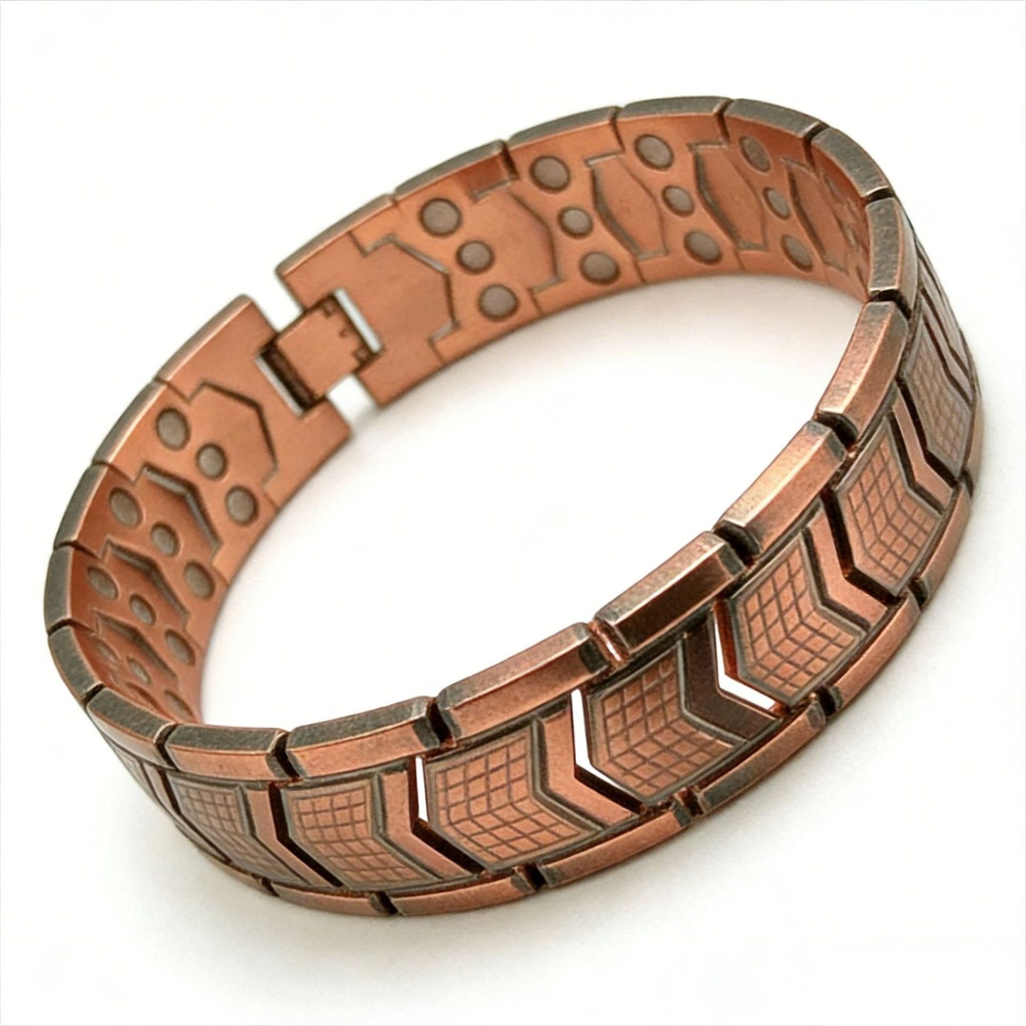 Men's Fashion Retro Environmental Protection Bronze Three Rows Bracelet