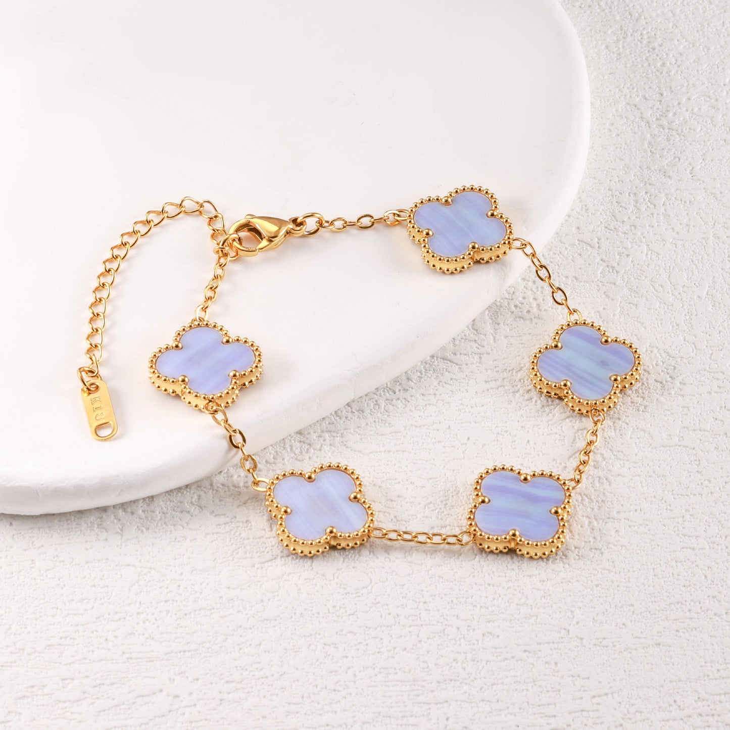 Women's Gold Coating Double-sided Fritillary Light Luxury High-grade Sense Minority Bracelet
