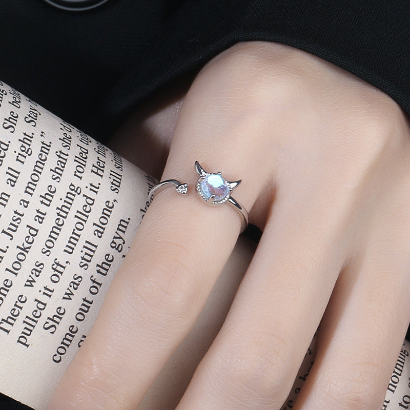 Offener Zeigefinger für Damen im koreanischen Stil, kleine Ringe mit kreativem Design