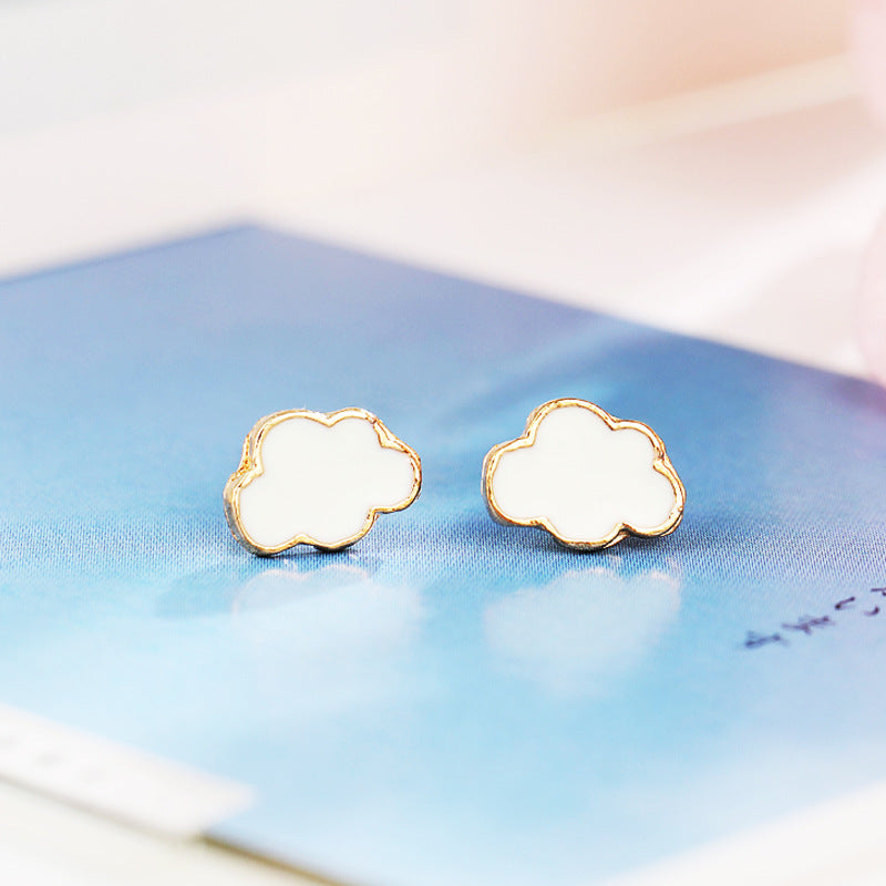 Women's Cloud Small Ear Creative Sweet Dripping Earrings