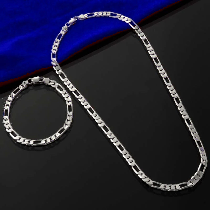 Lake Sier Plated Three To One Chain Fashion Jewelry Set