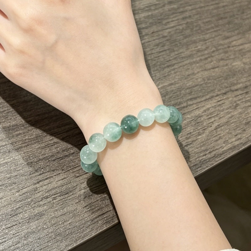 Blue White Jade Water Grass Crystal Bracelet