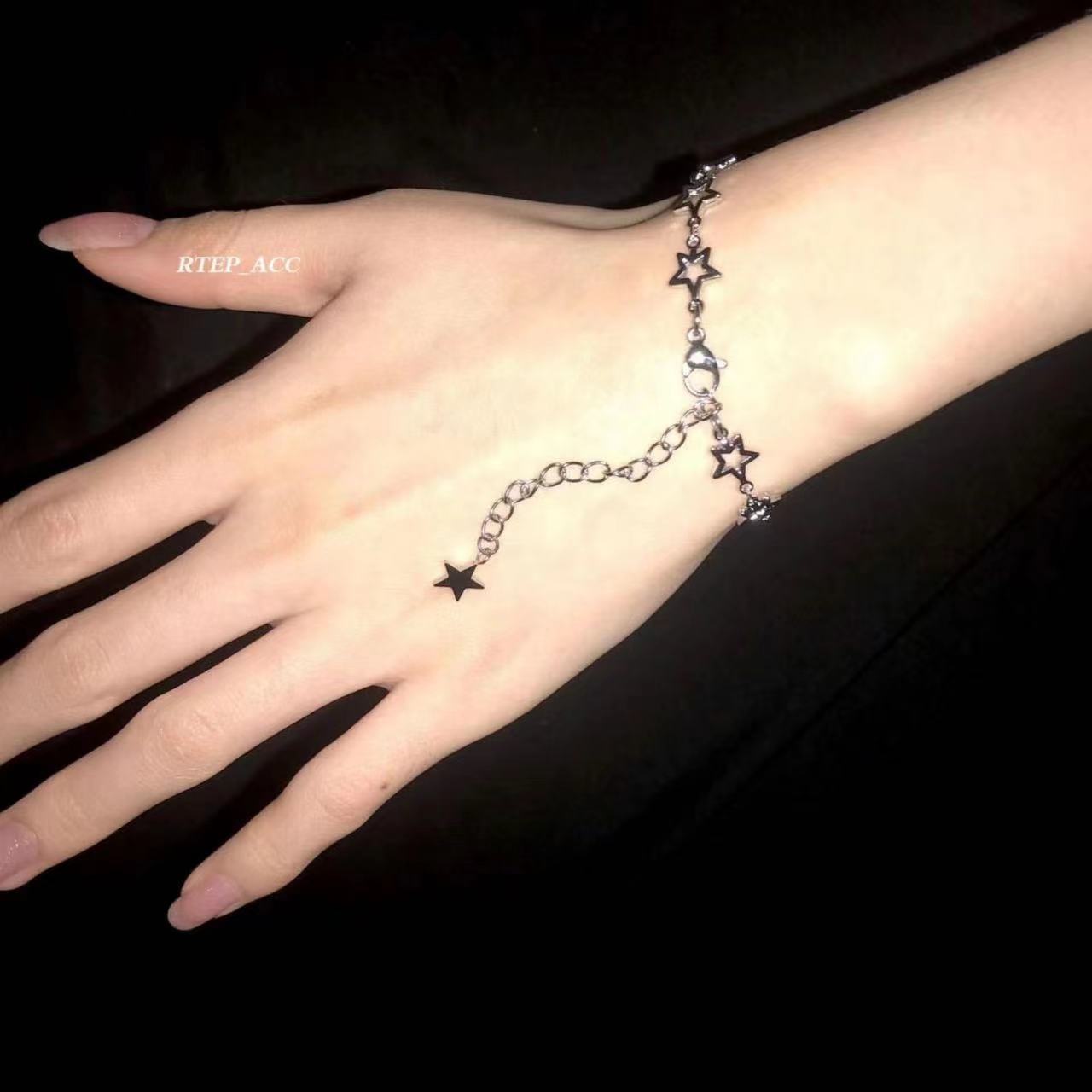 Star Chain Hot Electroplating Hollow Pentagram Fashionable Twin Bracelet