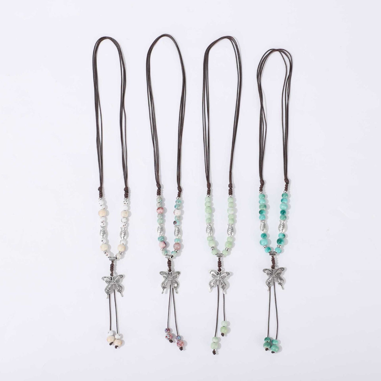 Women's Braided Rope Sweater Chain Chinese Ethnic Necklaces