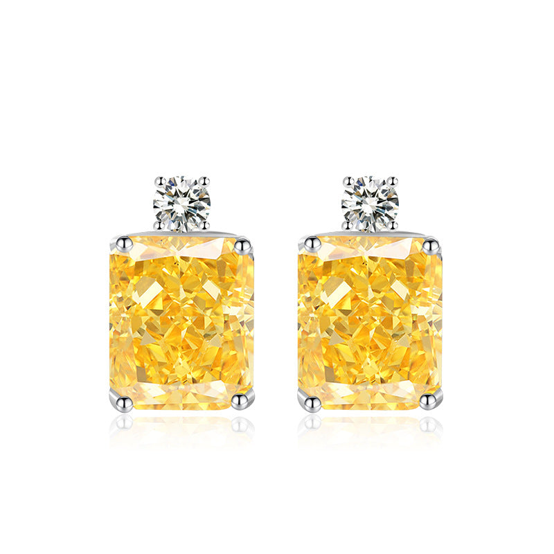 Flower Cut High Carbon Rhinestone Live Earrings