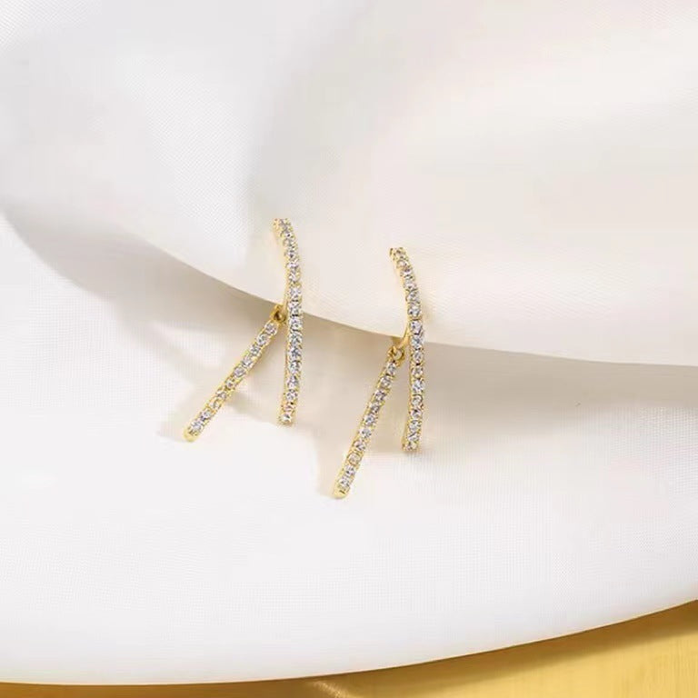 Women's High-grade Fashion Earless Fashionable Exquisite Micro Inlaid Zircon Mosquito Ear Clip