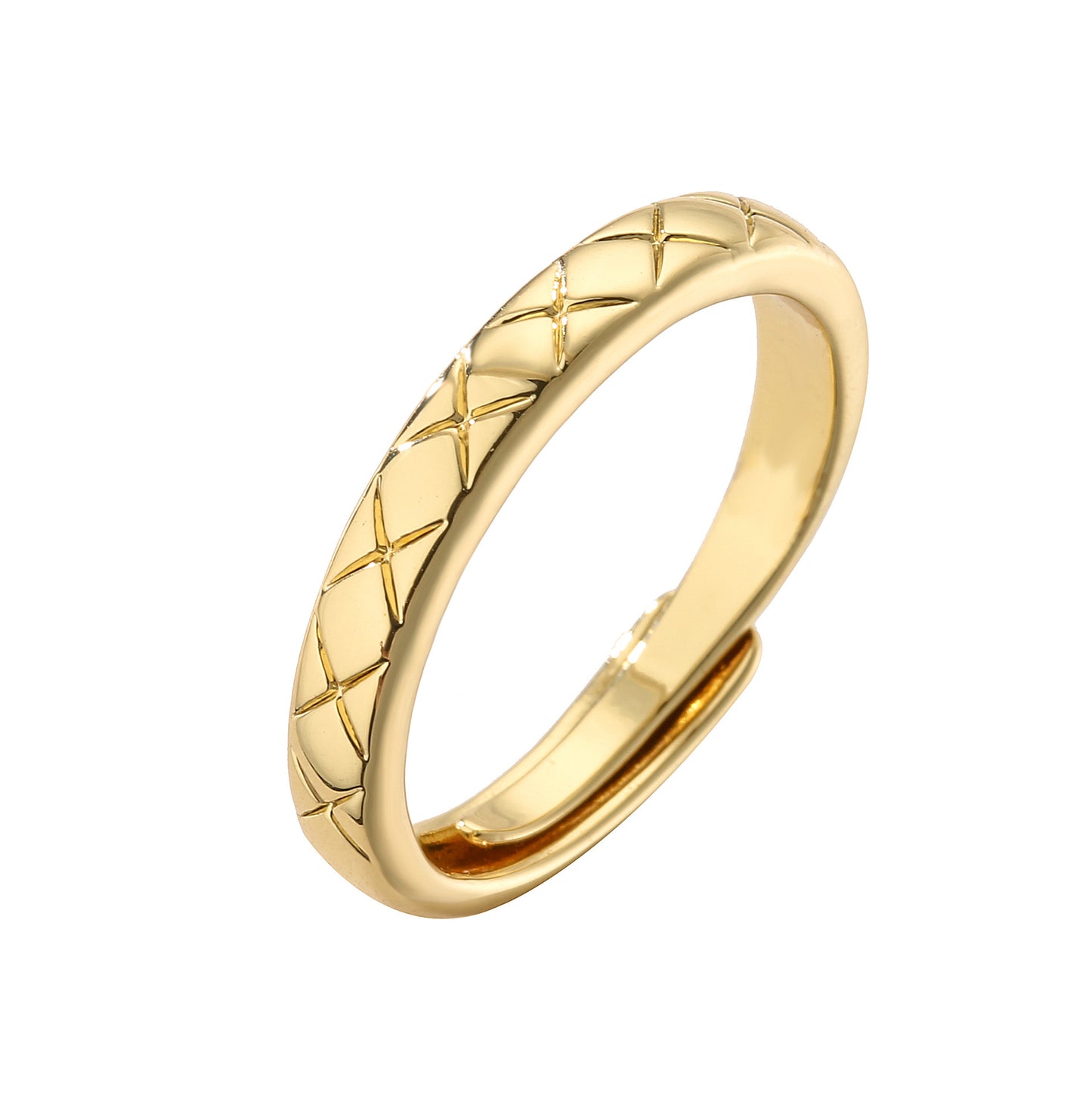 Style Diamond Plaid Zircon Pair For Rings