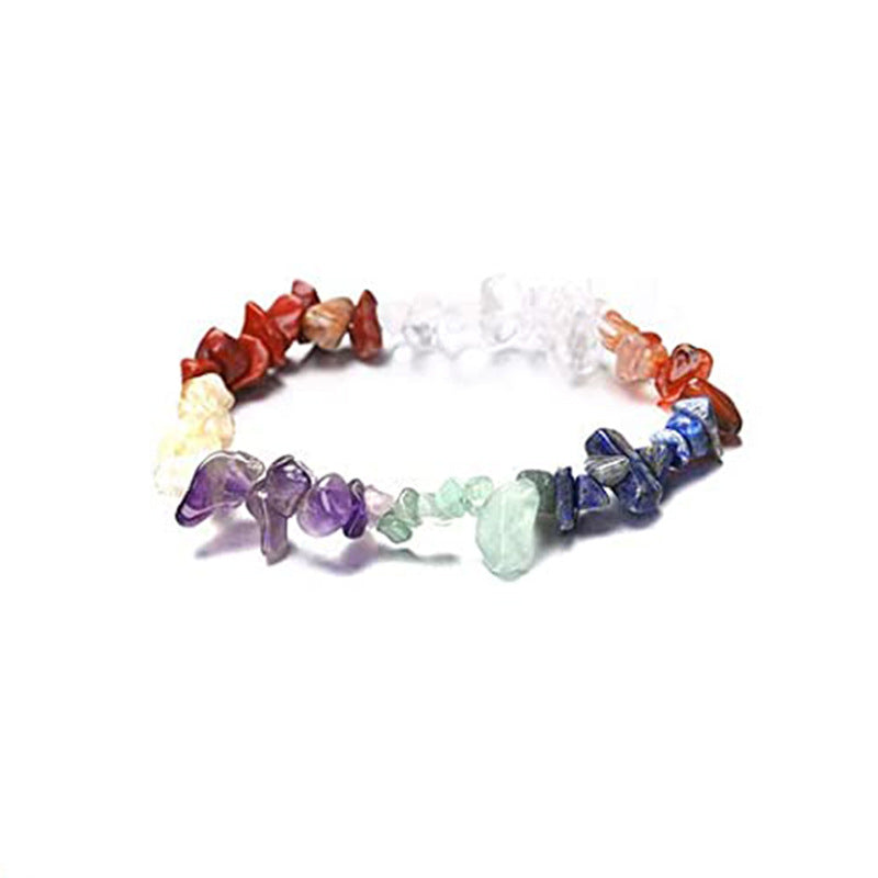 Bracelets de gravier en cristal naturel de yoga en pierre colorée pour femmes