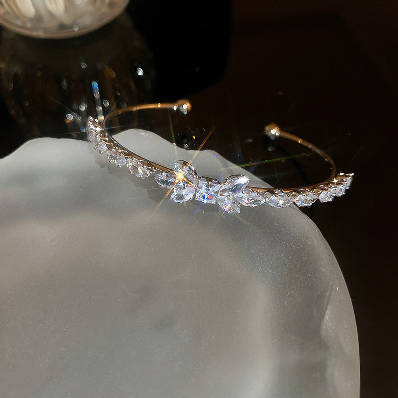 Zircon Bow Open-ended Light Luxury High Sense Fashion Bracelet