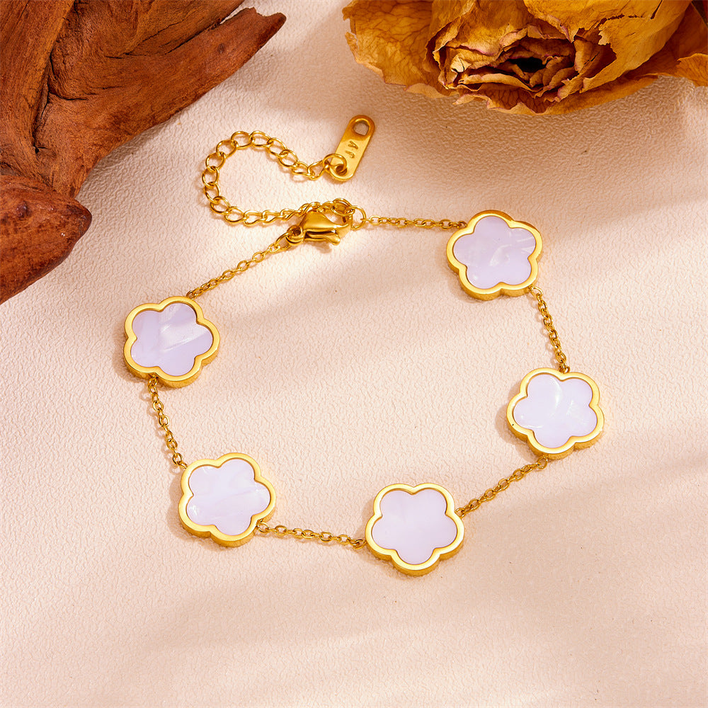 Women's Stainless Steel Plant Fritillary For Jewelry Set