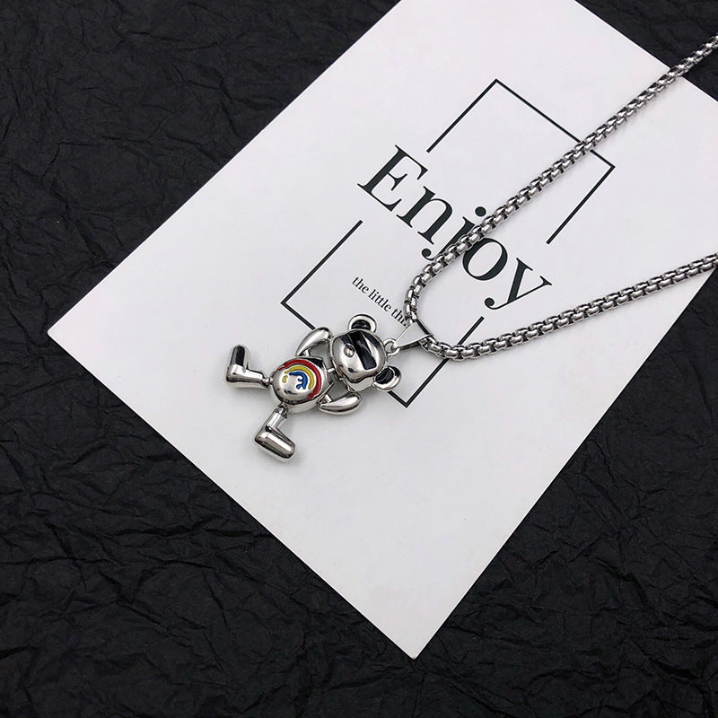 Bear Male And Female Personality Hip Hop Necklaces