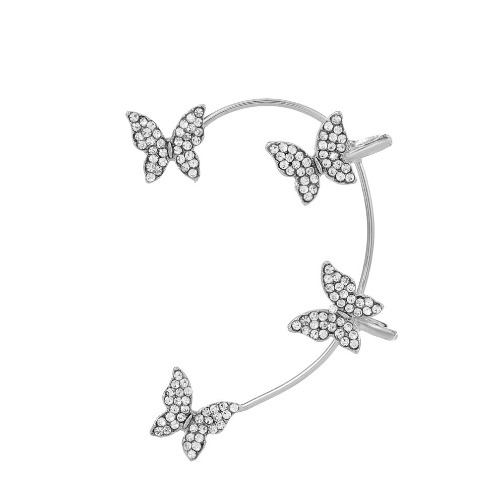 Women's Fairy Mori Style Diamond Butterfly Fashion Ear Clip