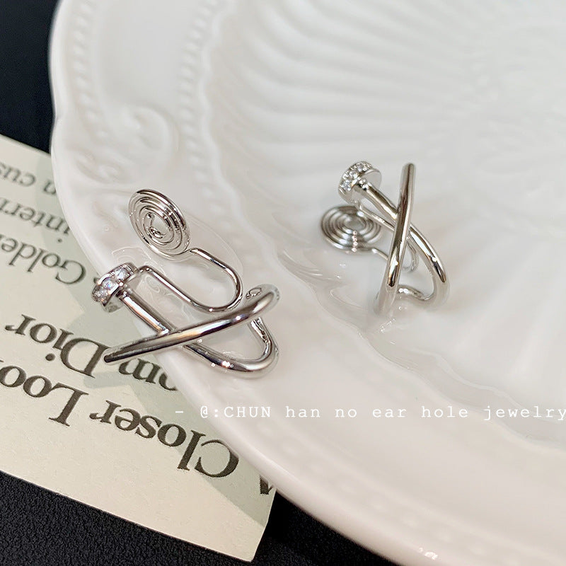 Women's Without Pierced Temperament Personalized Minority Fashion Rings