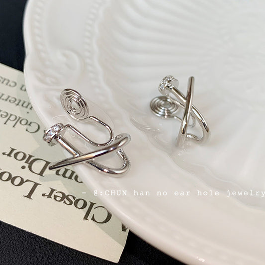Women's Without Pierced Temperament Personalized Minority Fashion Rings